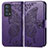 Coque Portefeuille Papillon Livre Cuir Etui Clapet pour Oppo Reno6 Pro 5G Violet