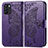 Coque Portefeuille Papillon Livre Cuir Etui Clapet pour Oppo Reno6 Z 5G Violet