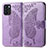 Coque Portefeuille Papillon Livre Cuir Etui Clapet pour Oppo Reno6 Z 5G Violet Clair