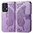 Coque Portefeuille Papillon Livre Cuir Etui Clapet pour Oppo Reno7 Pro 5G Violet Clair