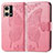 Coque Portefeuille Papillon Livre Cuir Etui Clapet pour Oppo Reno8 4G Rose Rouge