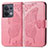 Coque Portefeuille Papillon Livre Cuir Etui Clapet pour Oppo Reno9 5G Rose Rouge