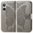 Coque Portefeuille Papillon Livre Cuir Etui Clapet pour Realme 10 4G Gris