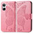 Coque Portefeuille Papillon Livre Cuir Etui Clapet pour Realme 10 4G Rose Rouge