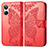 Coque Portefeuille Papillon Livre Cuir Etui Clapet pour Realme 10 4G Rouge