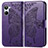 Coque Portefeuille Papillon Livre Cuir Etui Clapet pour Realme 10 4G Violet