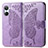 Coque Portefeuille Papillon Livre Cuir Etui Clapet pour Realme 10 Pro 5G Violet Clair