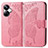 Coque Portefeuille Papillon Livre Cuir Etui Clapet pour Realme 10 Pro+ Plus 5G Rose Rouge