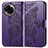 Coque Portefeuille Papillon Livre Cuir Etui Clapet pour Realme 11 5G Violet