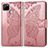 Coque Portefeuille Papillon Livre Cuir Etui Clapet pour Realme 7i RMX2193 Or Rose