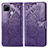 Coque Portefeuille Papillon Livre Cuir Etui Clapet pour Realme 7i RMX2193 Violet