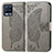 Coque Portefeuille Papillon Livre Cuir Etui Clapet pour Realme 8 4G Gris