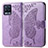 Coque Portefeuille Papillon Livre Cuir Etui Clapet pour Realme 8 4G Violet Clair