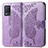 Coque Portefeuille Papillon Livre Cuir Etui Clapet pour Realme 8s 5G Violet Clair