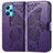 Coque Portefeuille Papillon Livre Cuir Etui Clapet pour Realme 9 5G Violet