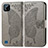 Coque Portefeuille Papillon Livre Cuir Etui Clapet pour Realme C11 (2021) Gris