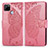 Coque Portefeuille Papillon Livre Cuir Etui Clapet pour Realme C12 Rose Rouge