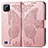 Coque Portefeuille Papillon Livre Cuir Etui Clapet pour Realme C20 Or Rose