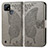 Coque Portefeuille Papillon Livre Cuir Etui Clapet pour Realme C21 Gris