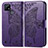 Coque Portefeuille Papillon Livre Cuir Etui Clapet pour Realme C21 Violet