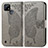 Coque Portefeuille Papillon Livre Cuir Etui Clapet pour Realme C21Y Gris