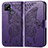 Coque Portefeuille Papillon Livre Cuir Etui Clapet pour Realme C25Y India Violet