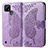 Coque Portefeuille Papillon Livre Cuir Etui Clapet pour Realme C25Y Violet Clair