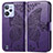 Coque Portefeuille Papillon Livre Cuir Etui Clapet pour Realme C31 Violet