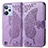 Coque Portefeuille Papillon Livre Cuir Etui Clapet pour Realme C31 Violet Clair