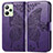 Coque Portefeuille Papillon Livre Cuir Etui Clapet pour Realme C35 Violet