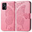 Coque Portefeuille Papillon Livre Cuir Etui Clapet pour Realme GT 5G Rose Rouge