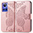 Coque Portefeuille Papillon Livre Cuir Etui Clapet pour Realme GT Neo3 5G Or Rose