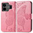 Coque Portefeuille Papillon Livre Cuir Etui Clapet pour Realme GT Neo5 240W 5G Rose Rouge