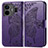 Coque Portefeuille Papillon Livre Cuir Etui Clapet pour Realme GT Neo6 5G Violet