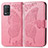 Coque Portefeuille Papillon Livre Cuir Etui Clapet pour Realme Narzo 30 5G Rose Rouge