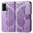 Coque Portefeuille Papillon Livre Cuir Etui Clapet pour Realme Narzo 50 5G Violet Clair