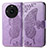 Coque Portefeuille Papillon Livre Cuir Etui Clapet pour Realme Narzo 60 5G Violet Clair