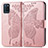 Coque Portefeuille Papillon Livre Cuir Etui Clapet pour Realme V11 5G Or Rose