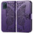 Coque Portefeuille Papillon Livre Cuir Etui Clapet pour Realme V11 5G Violet