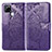 Coque Portefeuille Papillon Livre Cuir Etui Clapet pour Realme V3 5G Violet