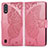 Coque Portefeuille Papillon Livre Cuir Etui Clapet pour Samsung Galaxy A01 SM-A015 Rose Rouge