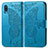 Coque Portefeuille Papillon Livre Cuir Etui Clapet pour Samsung Galaxy A02 Bleu