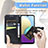 Coque Portefeuille Papillon Livre Cuir Etui Clapet pour Samsung Galaxy A02 Petit