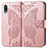 Coque Portefeuille Papillon Livre Cuir Etui Clapet pour Samsung Galaxy A02 Rose