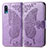 Coque Portefeuille Papillon Livre Cuir Etui Clapet pour Samsung Galaxy A02 Violet Clair