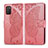 Coque Portefeuille Papillon Livre Cuir Etui Clapet pour Samsung Galaxy A02s Rose Rouge