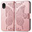 Coque Portefeuille Papillon Livre Cuir Etui Clapet pour Samsung Galaxy A03 Core Rose