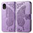 Coque Portefeuille Papillon Livre Cuir Etui Clapet pour Samsung Galaxy A03 Core Violet Clair