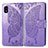 Coque Portefeuille Papillon Livre Cuir Etui Clapet pour Samsung Galaxy A10e Violet Clair