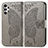 Coque Portefeuille Papillon Livre Cuir Etui Clapet pour Samsung Galaxy A13 4G Gris